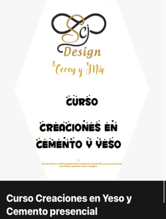 Curso Creaciones en Yeso y Cemento
