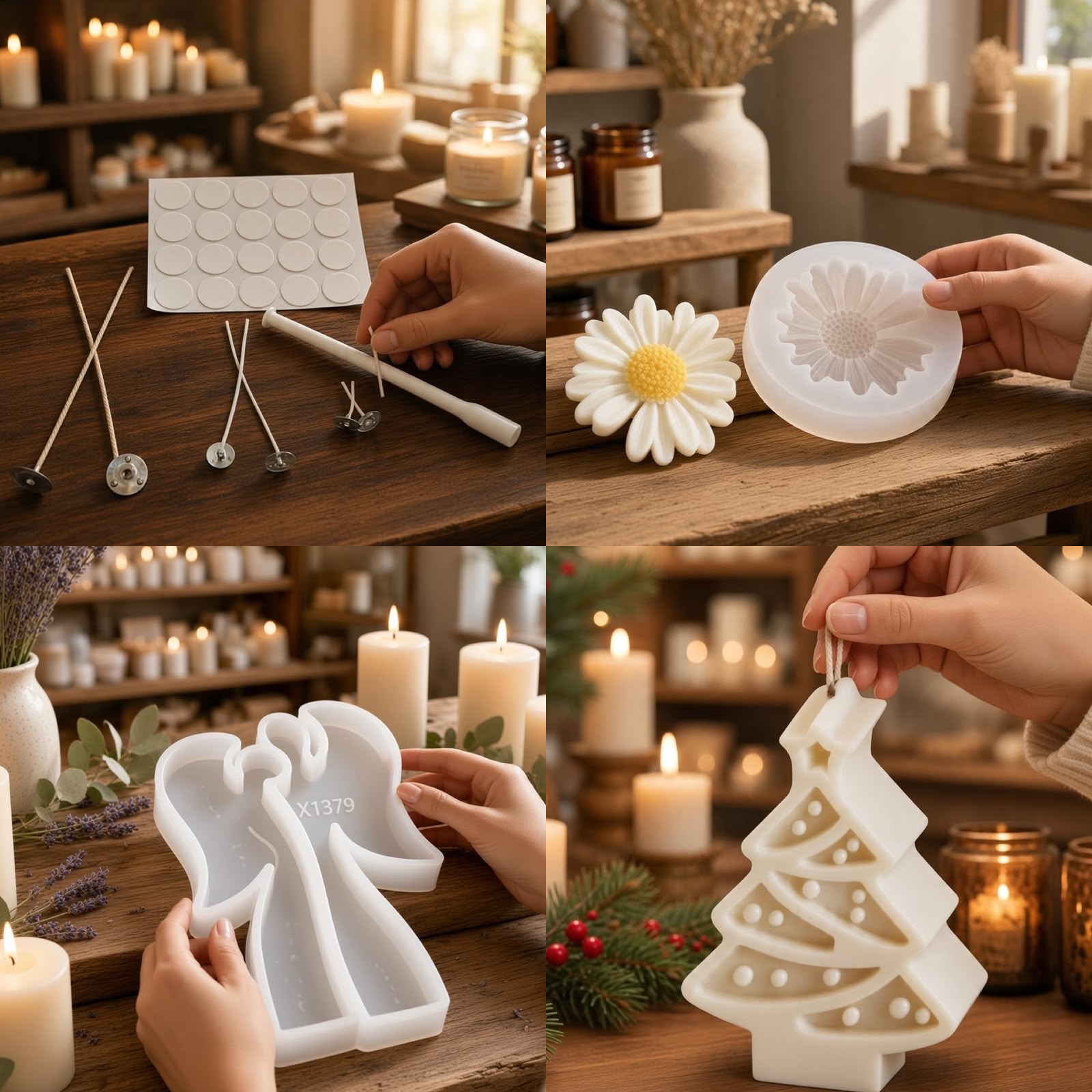 Hermosos moldes realizados a mano